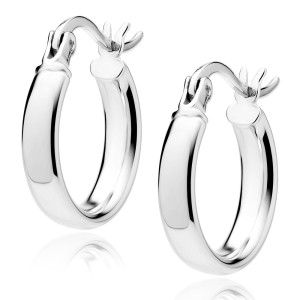 Cercei rotunzi argint Ø15 mm x 3 mm Classic Hoops DiAmanti KHV315R-DIA (Argint 925‰ 1,8 g.)